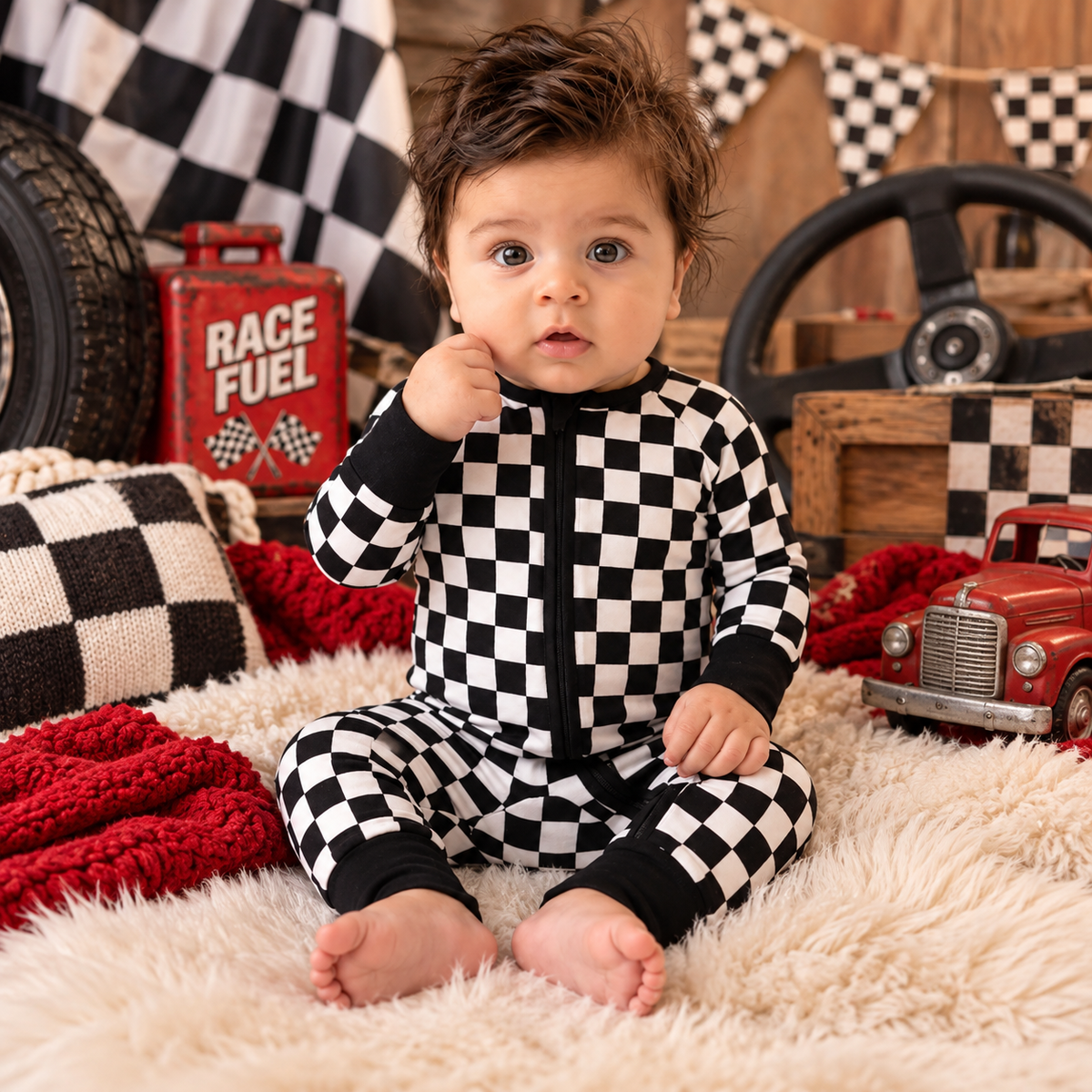 Black and White Checkered